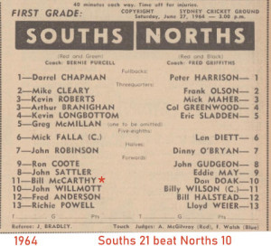 billy mc 1964 souths v norths at scg